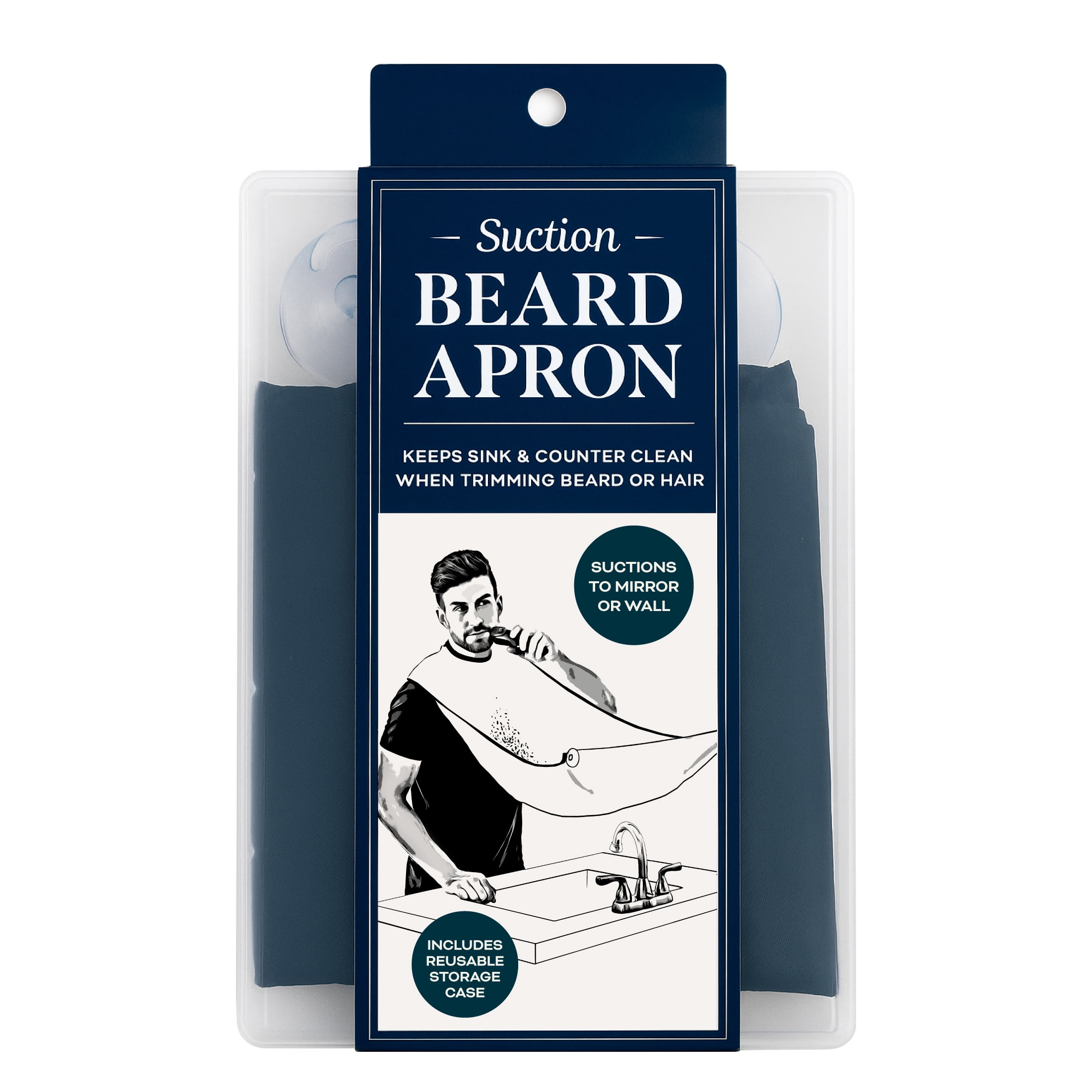 Best Brands Beard Apron Bib with Storage Case, Mess Free Beard Trimming Catcher, Perfect Gift for Men, Black