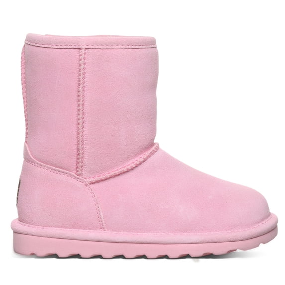 BEARPAW Elle Youth Prism Pink Size 3 | Cozy Suede Winter Boots for Kids | Comfortable Slip-On Boots