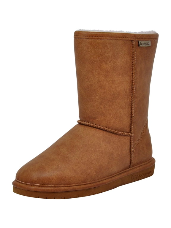 Emma Short Women Snow Boots, Sheepskin and Wool Blend Lining, Suede Upper, Casual Mid-Calf Winter Boots