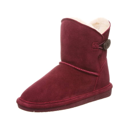 BEARPAW Girl's Rosie Fashion Boot, Color Wine, Size: 13 Big-Kid (Regular Width)