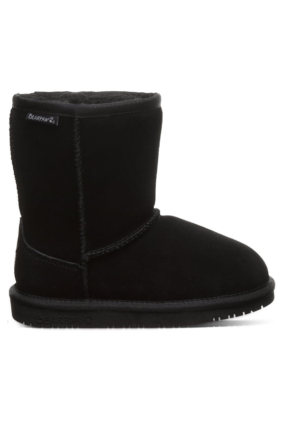 's Youth Emma Black Boot Size 2 | Youth Boot | Youth Slip On Boot