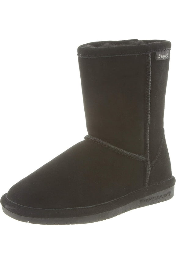 Girls Emma Short Suede Boots - Black - Y4