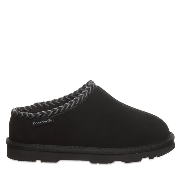 BEARPAW Tabitha Youth Black Size 1 | Kid's Slipper | Comfortable & Lightweight Indoor & Outdoor Shoe