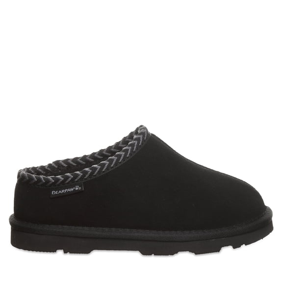 BEARPAW Tabitha Youth Black Size 5 | Kid's Slipper | Comfortable & Lightweight Indoor & Outdoor Shoe