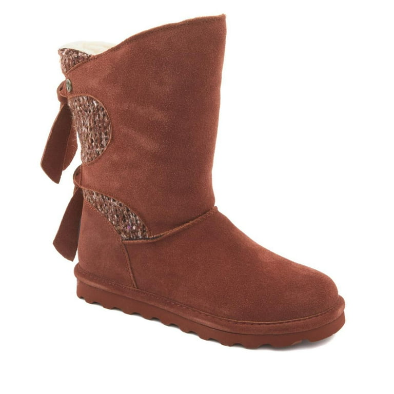 BEARPAW Willow Suede Tie Detail Boot with NeverWet Walmart