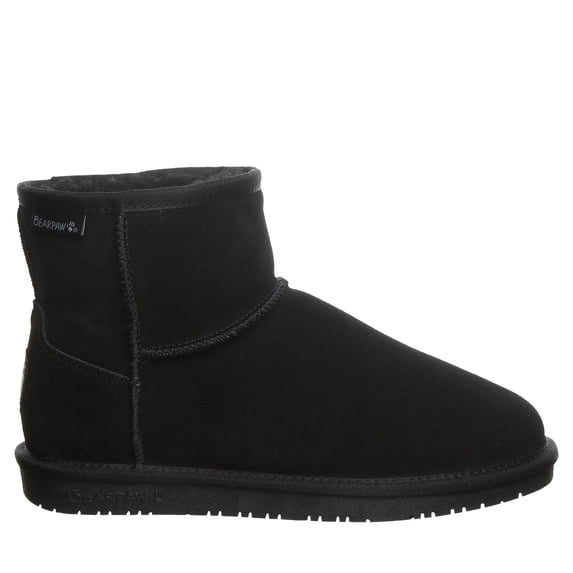 BEARPAW Women's Demi Black Boot Size 10 | Women's Boot | Women's Slip On Boot | Comfortable Winter Boot