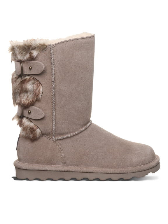 Women's Eloise Stone Size 5 | Women's Boot Classic Suede | Women's Slip On Boot | Comfortable Winter Boot