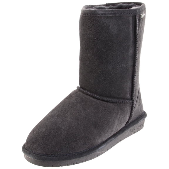 Bearpaw Emma Short Women Snow Boots, Sheepskin and Wool Blend Lining, Suede Upper, Casual Mid-Calf Winter Boots