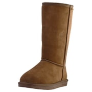 Bearpaw Emma Tall Winter Boots for Women, Sheepskin and Wool Blend Lining, Cow Suede Casual Boots, Low Profile Tpr Outsole