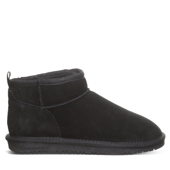 BEARPAW Women's Kiara Black Boot Size 5 | Women's Fashion Boot | Women's Slip On Boot | Comfortable Winter Boot