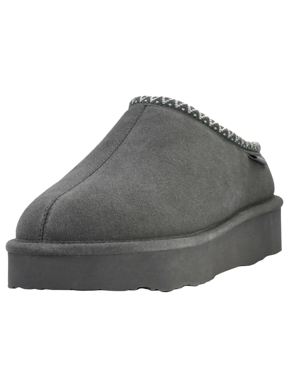 Martis Slipper, Slip on Slippers for Women, Sheepskin Wool Blend Lining, Suede Upper, Rubber Outsole