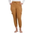 thumbnail image 1 of BEARPAW Women's Micro Fleece Lounge Drawstring Cargo Joggers with Pockets Sweatpants, 1 of 4
