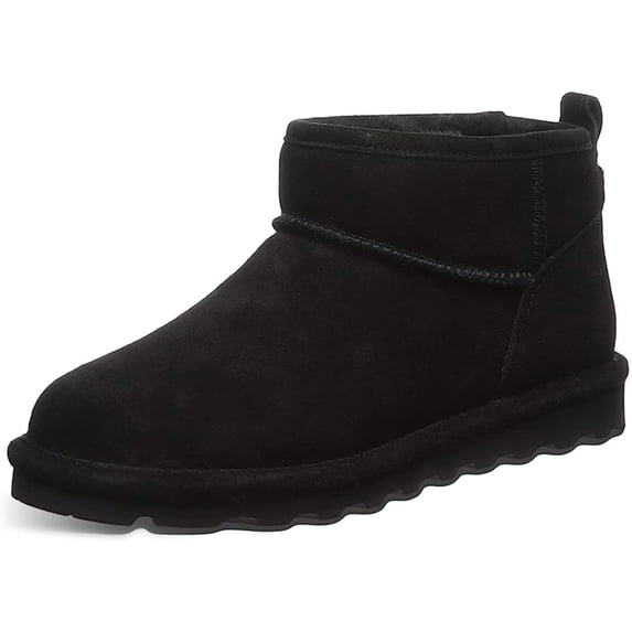 BEARPAW Shorty Boots for Women Sheepskin Wool Blend Lined Waterproof Cushioned Footbed Lightweight Rubber Sole Winter Boots