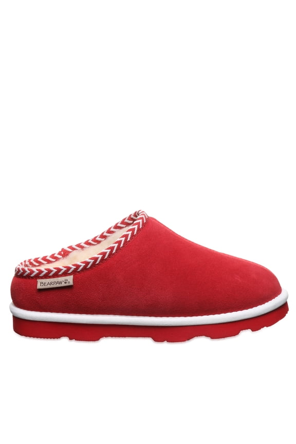 Women's Tabitha Slipper Red/White Size 7 | Comfortable & Lightweight Slipper | Indoor & Outdoor Shoe for Women