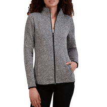 BEARPAW Women's Tech Knit Full Zipper Front Slim Fit Jacket Jacket