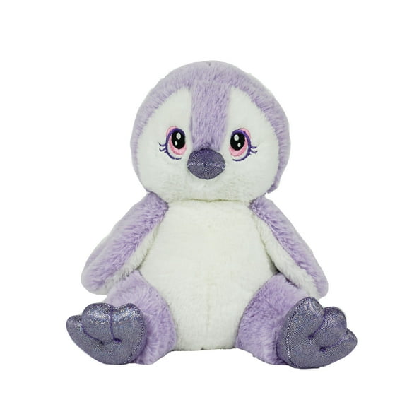 BEARegards Recordable 8" PURPLE PENGUIN Teddy Bear with 20 Second Digital Recorder
