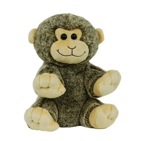 BEARegards Recordable Stuffed Animal 8" MONKEY Talking Teddy Bear with 20 Second Digital Recorder