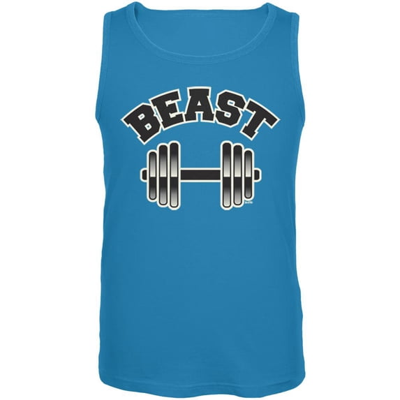 BEAST Mens Tank Top Turquoise SM