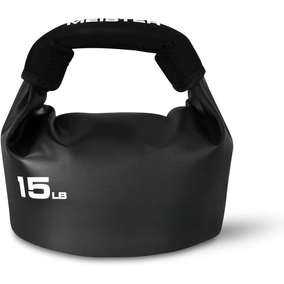 BEAST Portable Sand Kettlebell - Soft Sandbag Weight - 15lb / 6.8kg - Black
