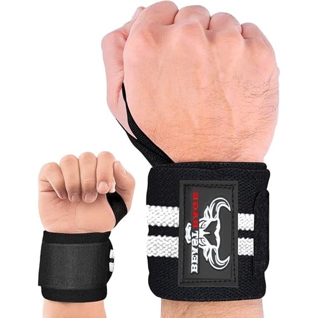 BEAST RAGE Weight Lifting Straps Wrist Wraps Fitness Padded Cotton