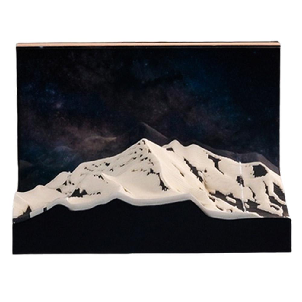 BEATIZ 3D Time Piece Calendar Snow Mountain ThreeDimensional Notepad