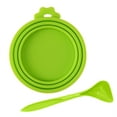 BEATIZ Pet Food Can Cover Silicone Reusable Cap Can Lids(+spoon) For