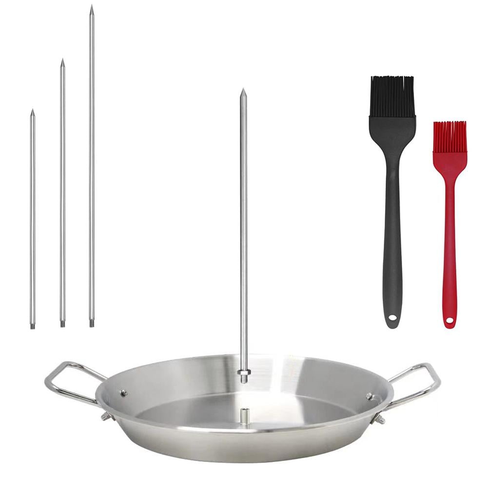 BEATIZ Vertical Skewer for Grill,Stainless Steel Stand Skewer Pan