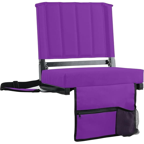 BEATS Stadium Seats with Back Support Bleacher Chairs with Back and Cushion Thick Padded Bleacher Seats Includes Shoulder Strap