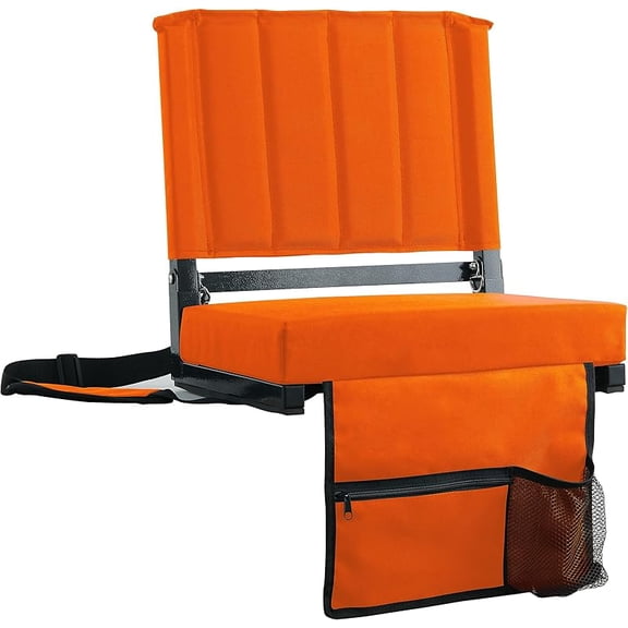 BEATS Stadium Seats with Back Support Bleacher Chairs with Back and Cushion Thick Padded Bleacher Seats Includes Shoulder Strap
