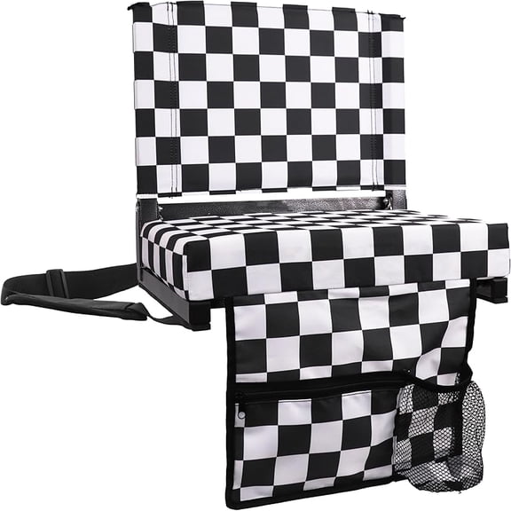 BEATS Stadium Seats with Back Support Bleacher Chairs with Back and Cushion Thick Padded Bleacher Seats Includes Shoulder Strap