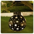 thumbnail image 1 of BEAU JARDIN 4 Pack Hanging Solar Lanterns Decorative Stars Lights Outdoor Waterproof Metal Landscape Lights Warm White LED Auto On/Off for Christmas Decoration Table Yard Patio Party Black BG422, 1 of 8