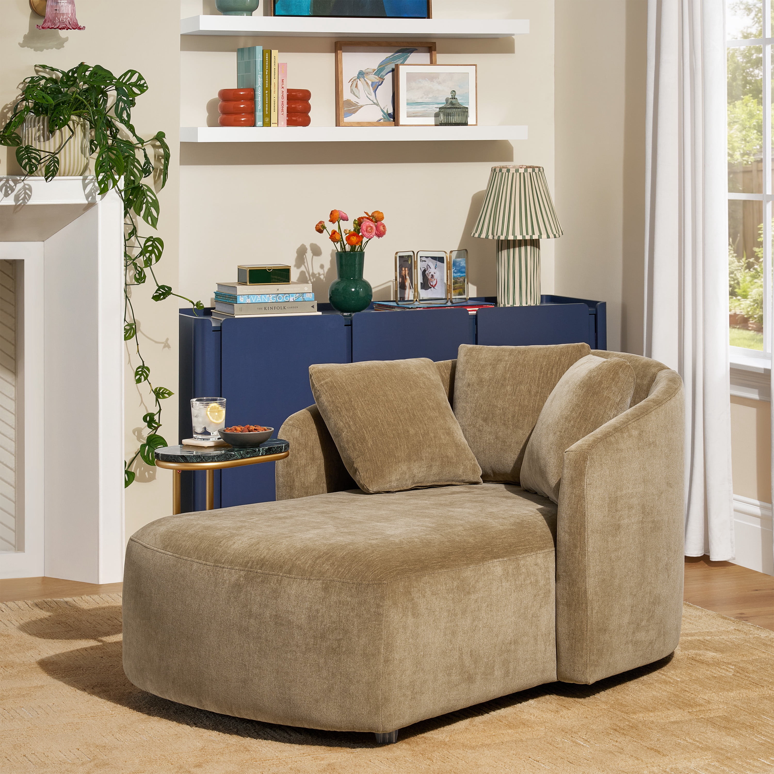 Beautiful Drew Chaise by Drew Barrymore, Latte