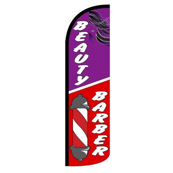 BEAUTY BARBER Windless Flag Without Pole |Advertisement /Business Flags | Feather Flag