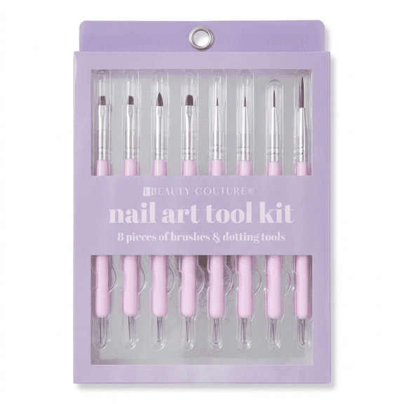 BEAUTY COUTURE Nail Art Tool Kit-8 Pieces of Brushes & Dotting Tools