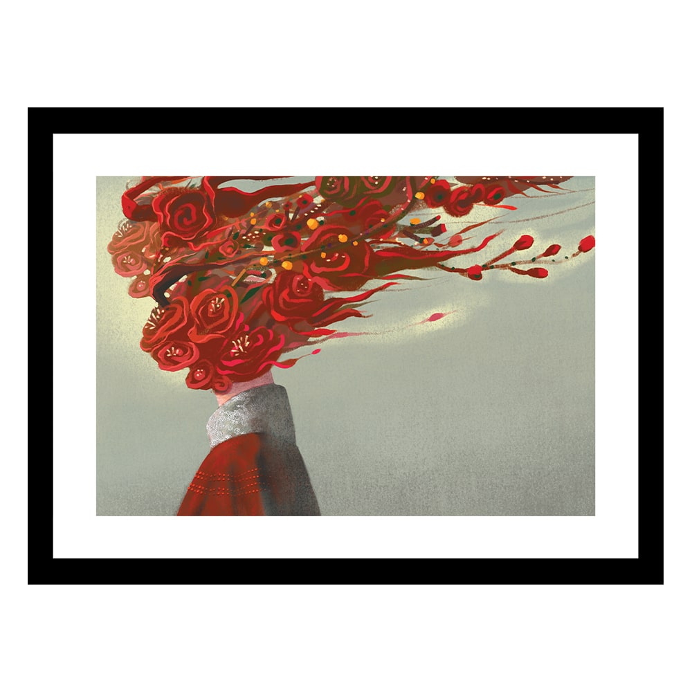BEAUTY FROM WITHIN FLOWERHEAD Framed Print