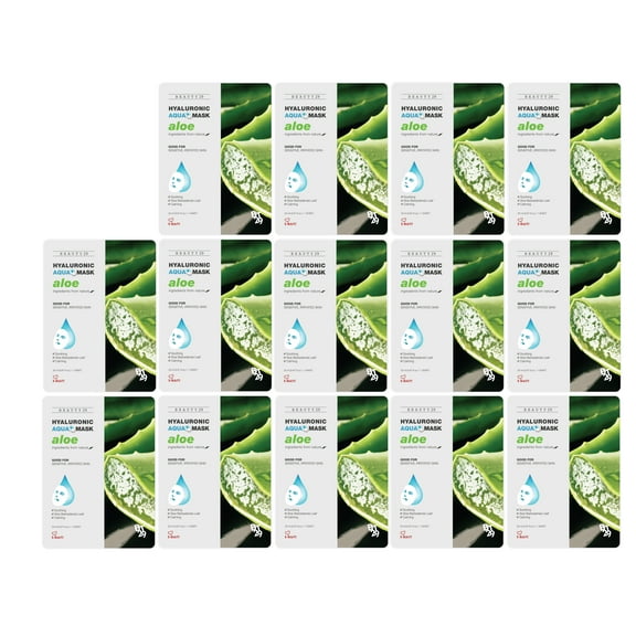 BEAUTY29 Hyaluronic Aqua Plus Essence Full Face Facial Sheet Mask 14 Sheets - 2 WEEKS SET