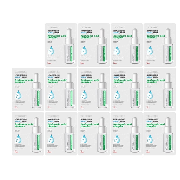 BEAUTY29 Hyaluronic Aqua Plus Essence Full Face Facial Sheet Mask 14 Sheets - 2 WEEKS SET