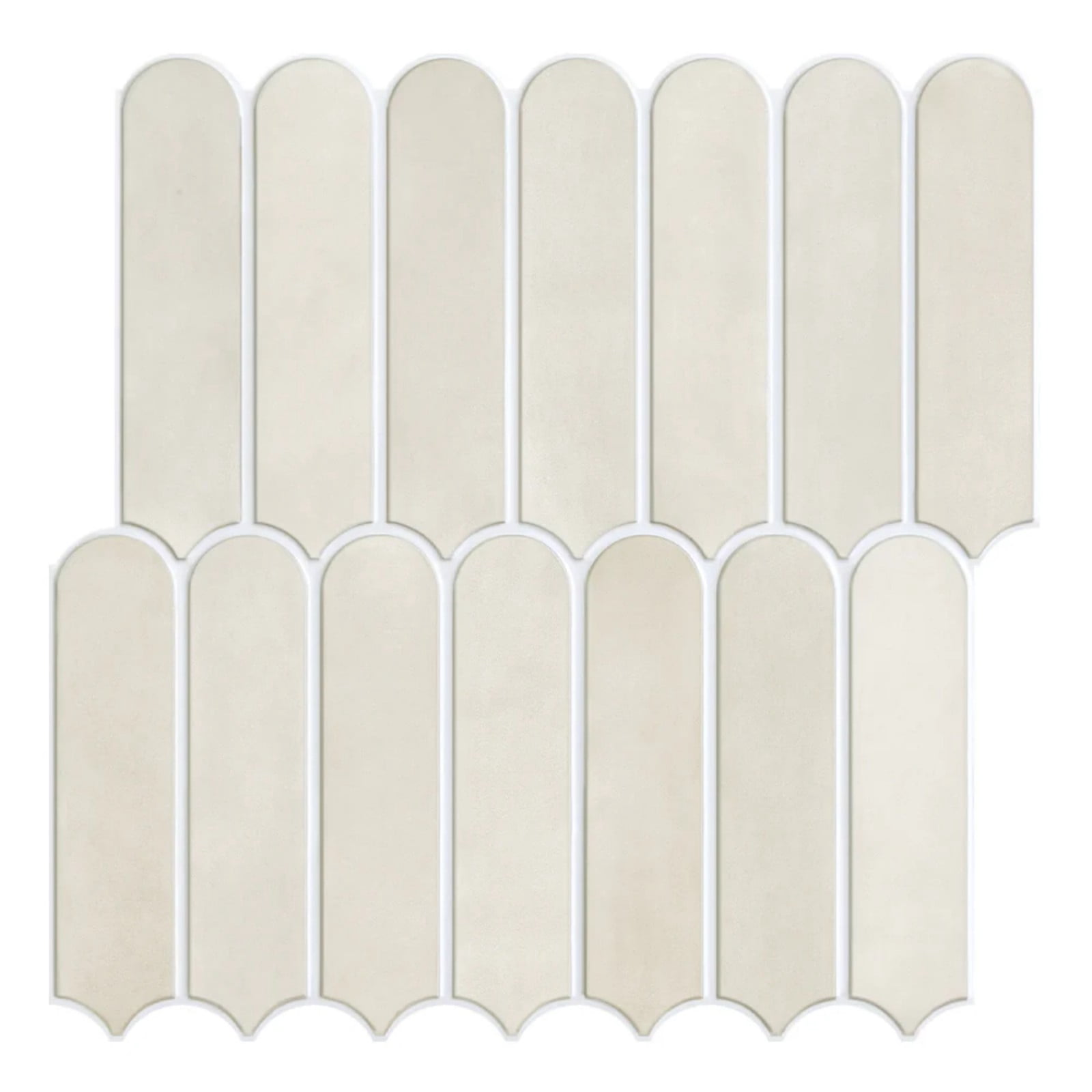 BEAUTYPEAK 11.8"x11.8" Peel and Stick Backsplash 10 Pack 3D Wall Tile for Kitchen, Bathroom, Beige