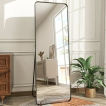 BEAUTYPEAK 21x64 Full Length Mirror Rectangle Safe Standing Floor Mirror,Black