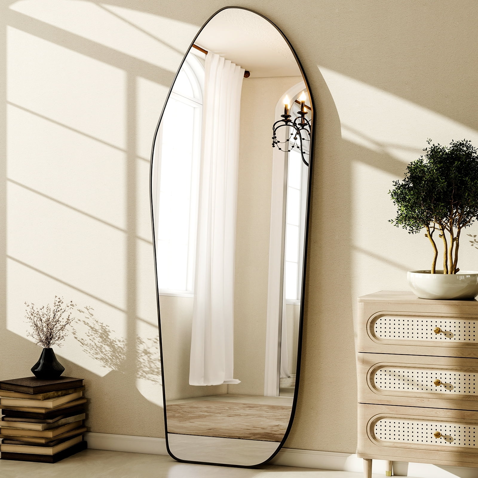 BEAUTYPEAK 24 quot x 67 quot Full length Irregular Mirror with Alumnium Frame BEAUTYPEAK 24 quot x 67 quot Full length Irregular Mirror with Alumnium Frame