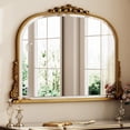 thumbnail image 1 of BEAUTYPEAK 36"x 27" Arched Vanity Mirror Vintage Decor Mirror Wall Mounted, Antique Gold, 1 of 8