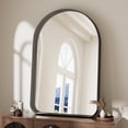 thumbnail image 1 of BEAUTYPEAK 36"x 24" Arched Bathroom Vanity Mirror With Deep Frame, Black, 1 of 9