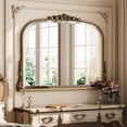 thumbnail image 1 of BEAUTYPEAK 44"x 32" Arched Vintage Decor Mirror Vanity Wall Mirror, Antique Bronze, 1 of 6