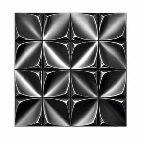 BEAUTYPEAK 5Pcs 12"x12" Modern Metal Wall Panels 3D Mosaic Decorative Tiles for Interior Wall Decor, Black
