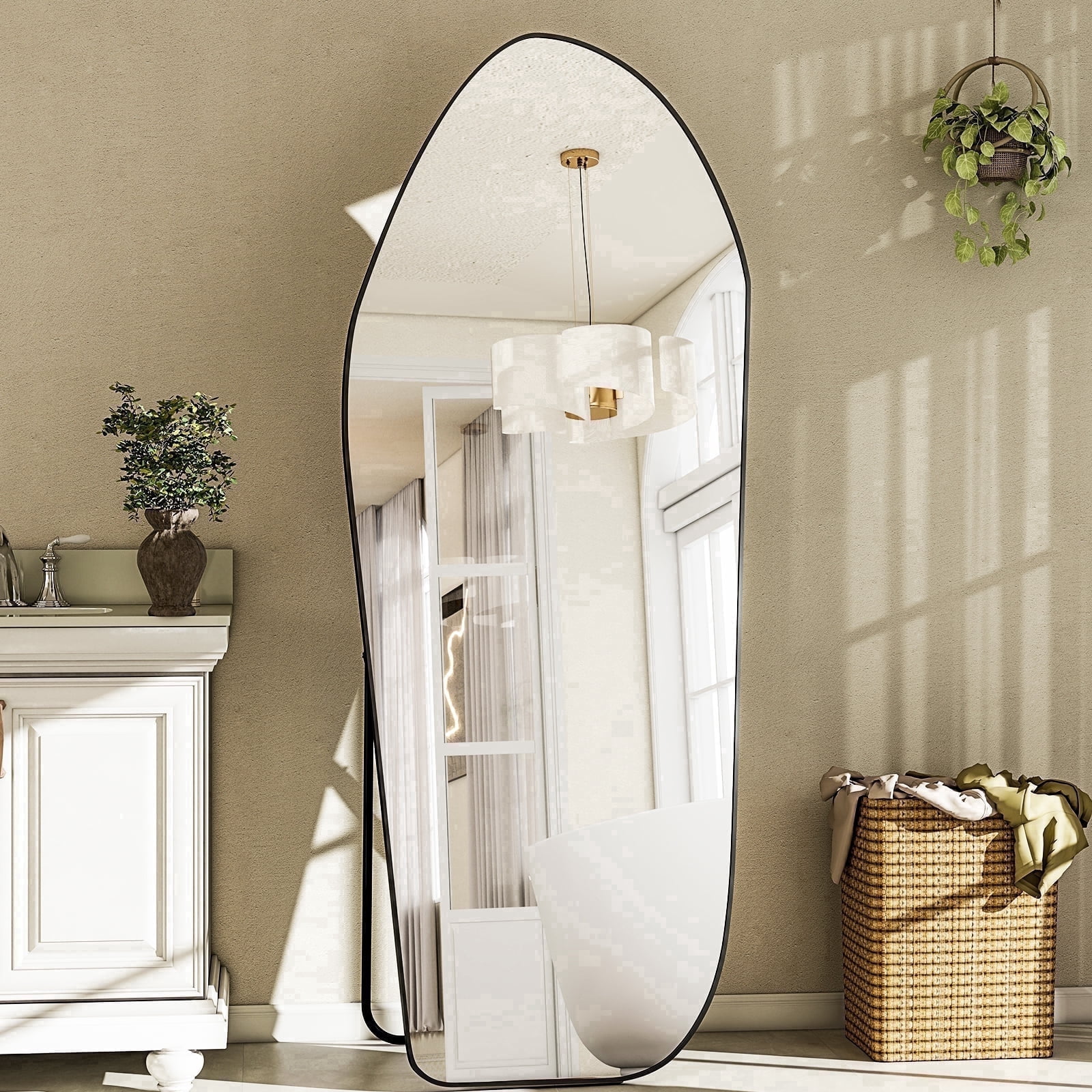4 pack) Mainstays Over-The-Door Mirror with hardware, 14.25IN X