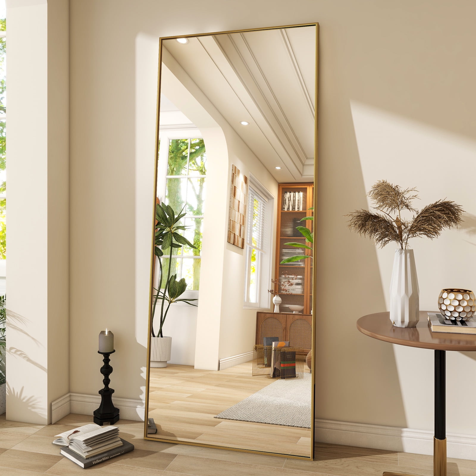 BEAUTYPEAK 71"x26" Full Length Mirror Oversized Rectangle Body Dressing Floor Mirrors for