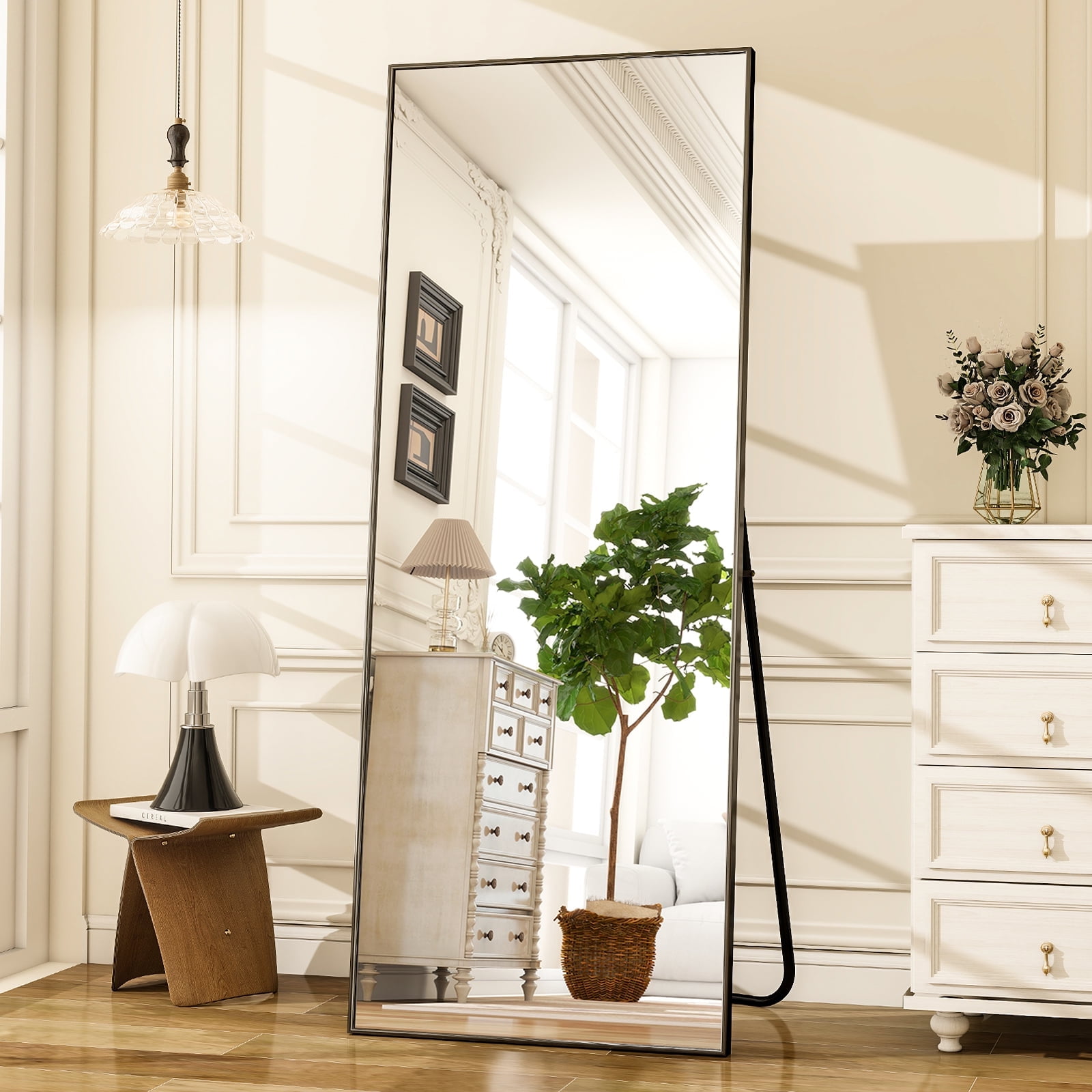 BEAUTYPEAK 71"x31" Full Length Mirror Rectangle Floor Mirrors for Standing Leaning or Hanging ...
