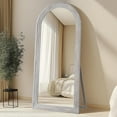 thumbnail image 1 of BEAUTYPEAK 71"x30"Wooden Arched Full Length Mirror with Stand,White, 1 of 5