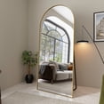 thumbnail image 1 of BEAUTYPEAK 76"x34.1" Arch Full Length Mirror Oversized Floor Mirrors for Standing Leaning, Gold, 1 of 7