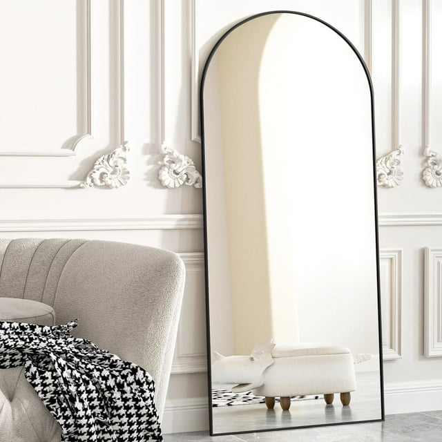 BEAUTYPEAK 76"x34" Arch Full Length Mirror Oversized Floor Mirrors for